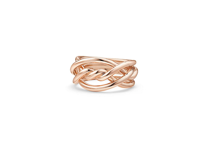Rose Gold Plated Twisted Ring